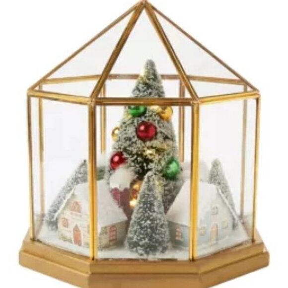 Village Cloche Gorgeous gold Holiday Cloche Brand new with tags Retail $170